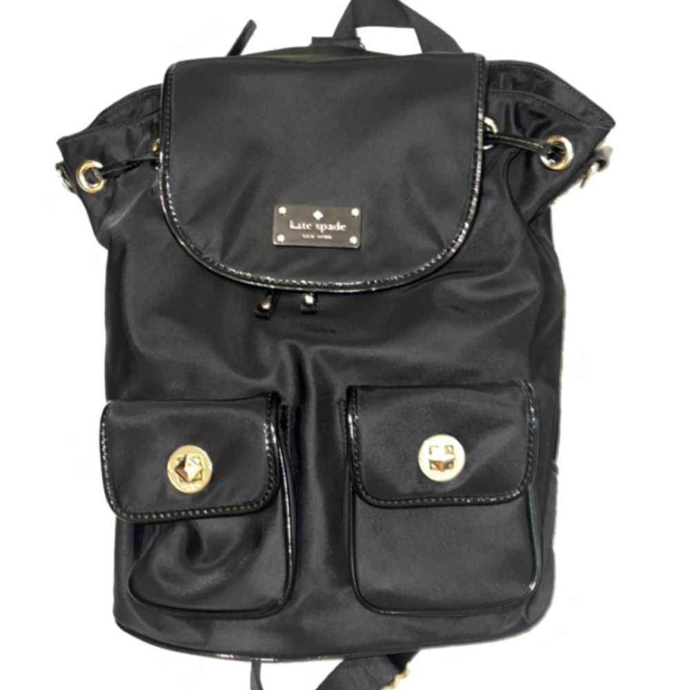 Black nylon Kate Spade backpack